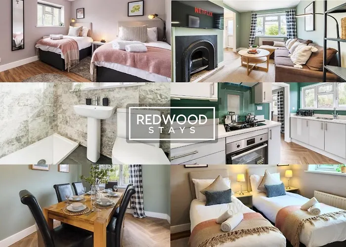 2 Bed 1 Bath House, Perfect For Corporate, Contractors & Families Free Parking, Garden, Netflix By Redwood Stays